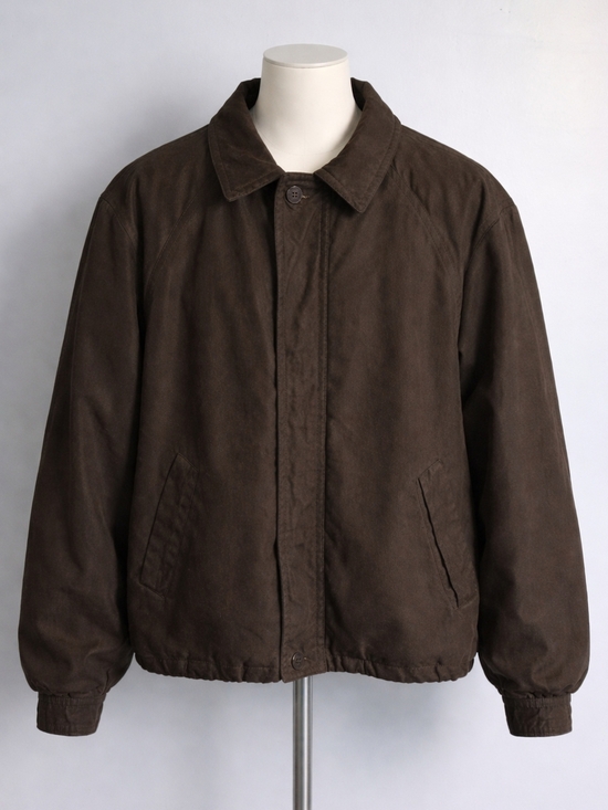 RAINFOREST Other - VTG 90s Rainforest Men's XL Dark Brown Suede Bomber Jacket Wool Lining